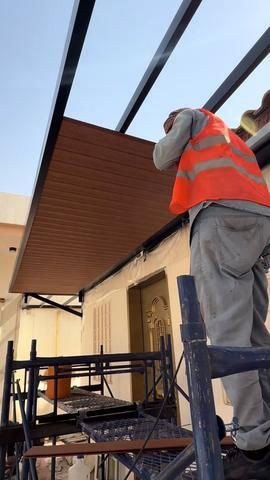 ديكورات مظلات بديل خشب