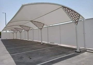 مظلات سيارات PVC عازلة للأمطار والحرارة في جيزان