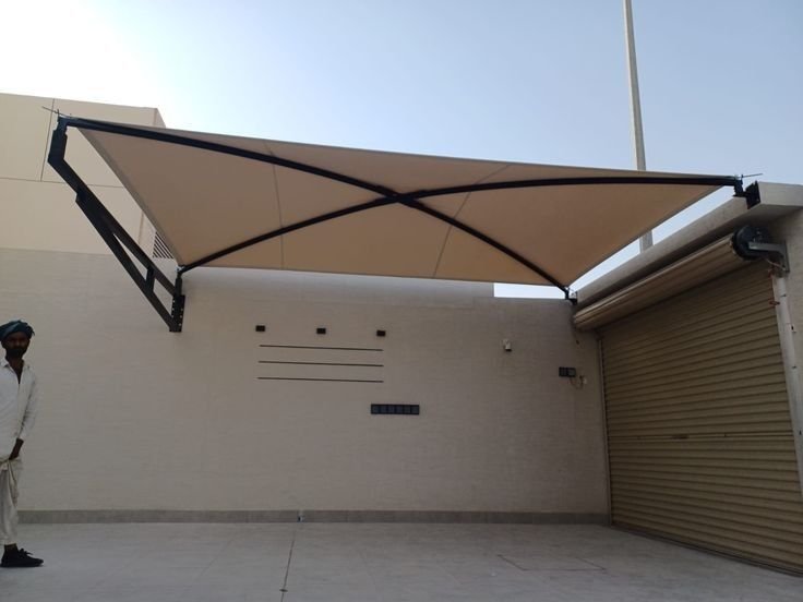 مظلات سيارات بدون اعمدة