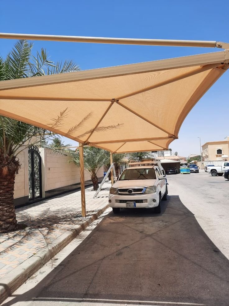 مظلات سيارات PVC عالية الجودة بحي السويس جيزان